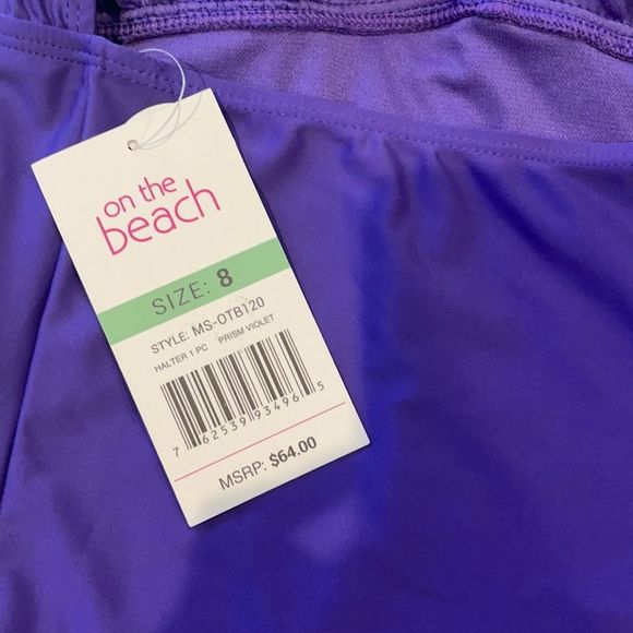 NTW on the beach one piece swimming suit size 8 purple - Picture 5 of 5